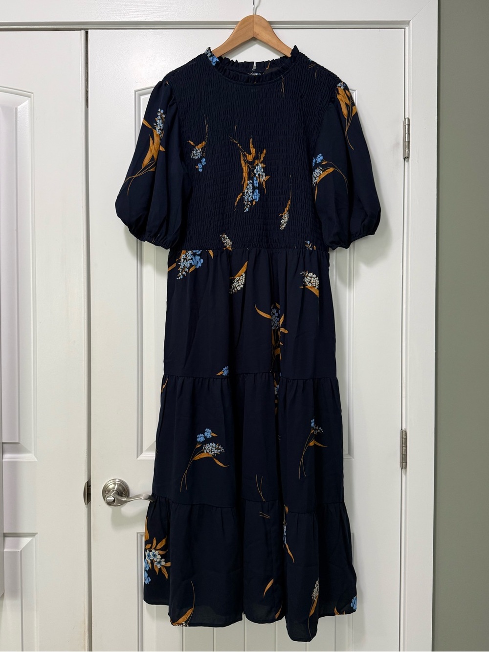 Sugarlips Plus Size Dusk Bloom Floral Smocked Midi Dress 2X - Picture 3 of 11